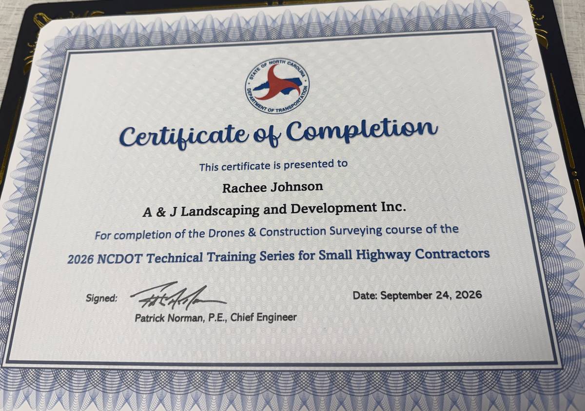 Certificate of Completion for Drones and Construction Surveying