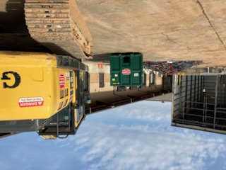 Excavator at an active site work project